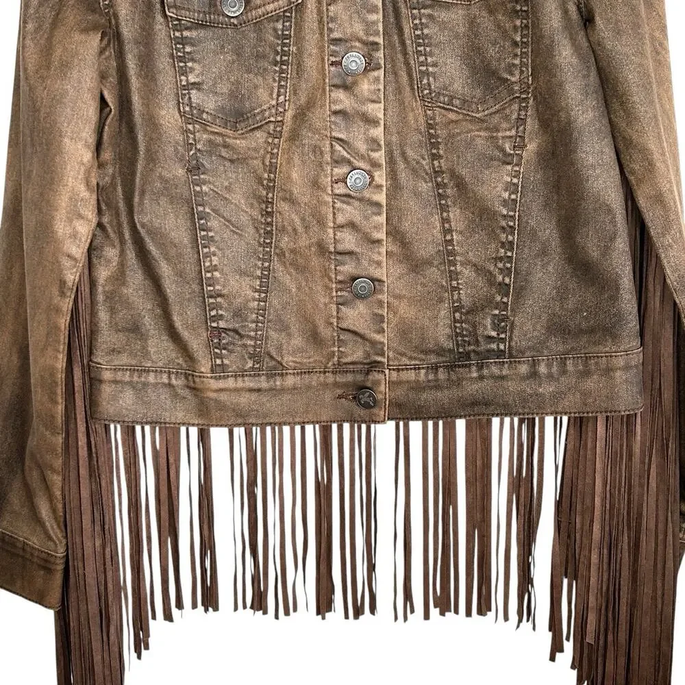 Idyllwind Miranda Lambert Fringe Jacket Womens Small Fringe‎ Western Boho Chic - Picture 7 of 14